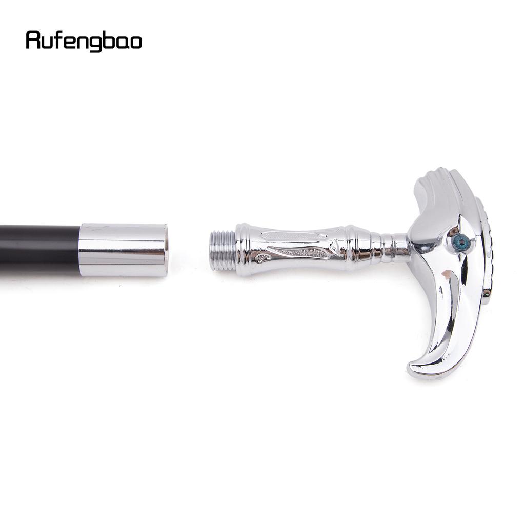 White Luxury Decorative Cosplay Flexible Cane Elegant Fashion Eagle Adjustable Cane Cosplay Alloy Crosier Vintage  Stick 105cm