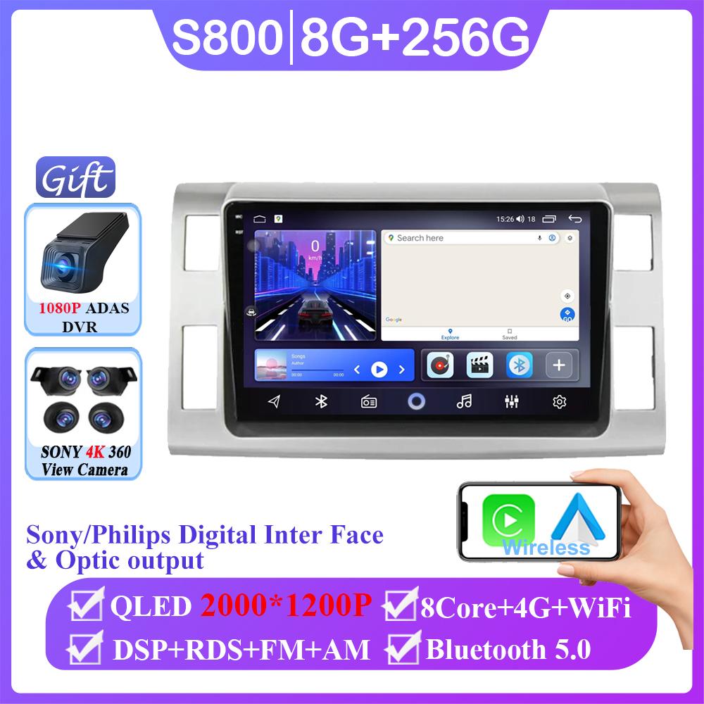 Android 14 Car Radio For Toyota Previa 3 III XR50 Estima 2006-2019 Carplay Navigation Multimedia Video Player Stereo No 2din DVD