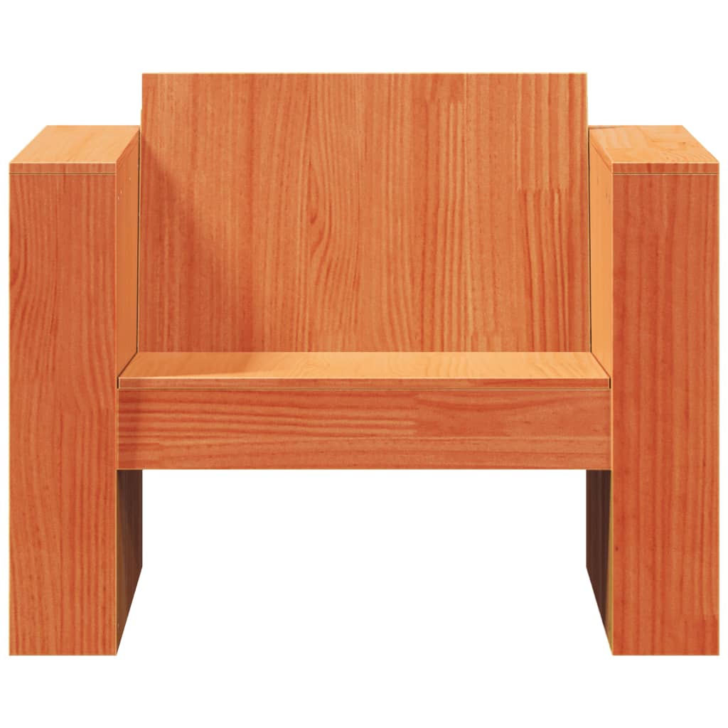 Garden Chair Wax Brown 79 X 60 X 62 Cm Solid Pine Wood