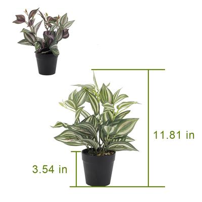 Artificial Potted Plants Plastic Fake Greenery - Realistic Low Maintenance Indoor/Outdoor Decor for Home/Office/Garden