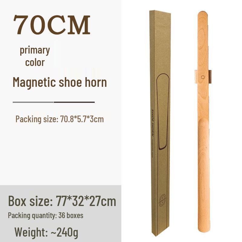 Black Walnut Magnetic Shoehorn: Long Handle Shoe Puller for Pregnant Women, Elderly, and Easy Wear, Premium Solid Wood.