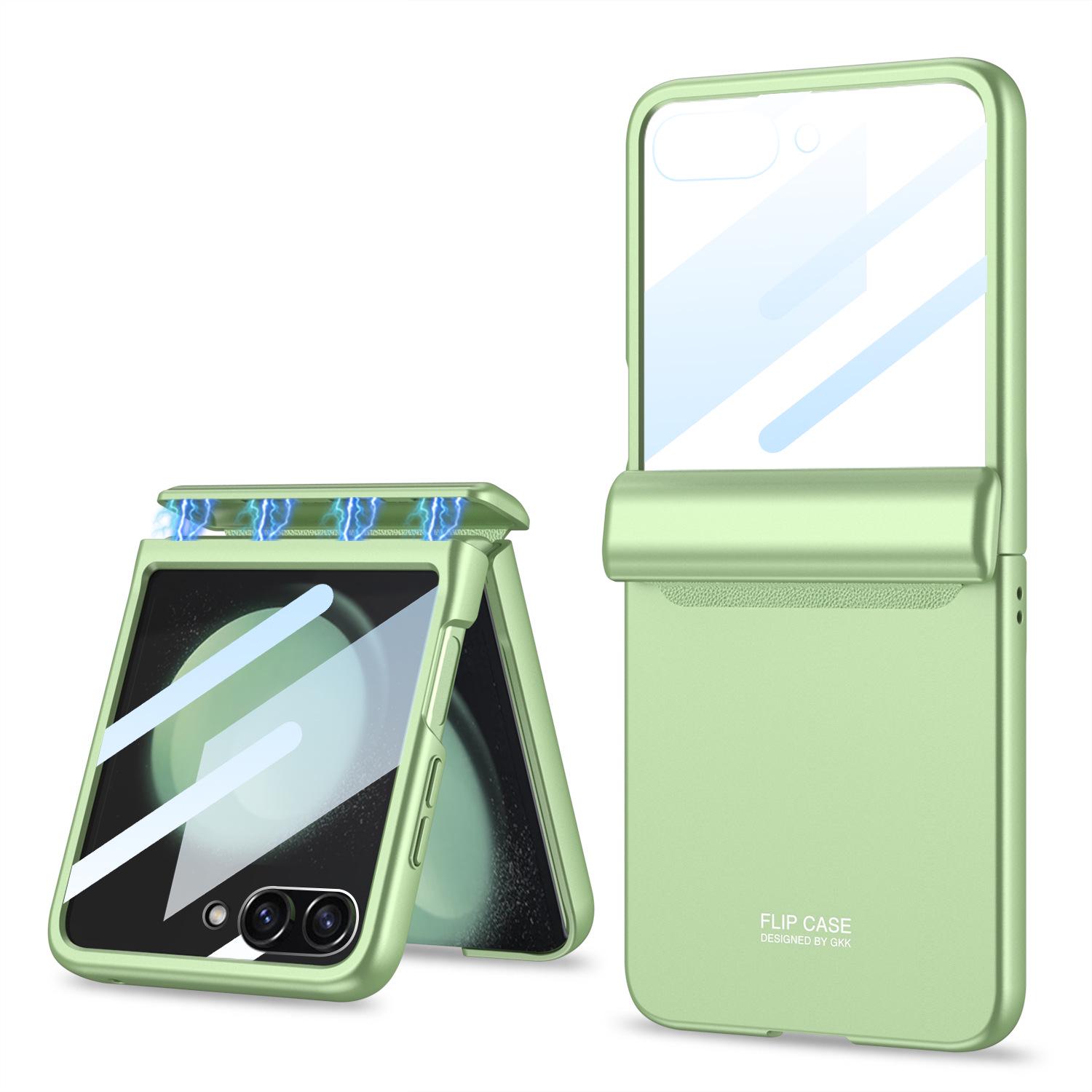 

Samsung Z Flip5 Magnetic Full-Coverage Case with Large Window - Solid Color Hard Shell Flip5