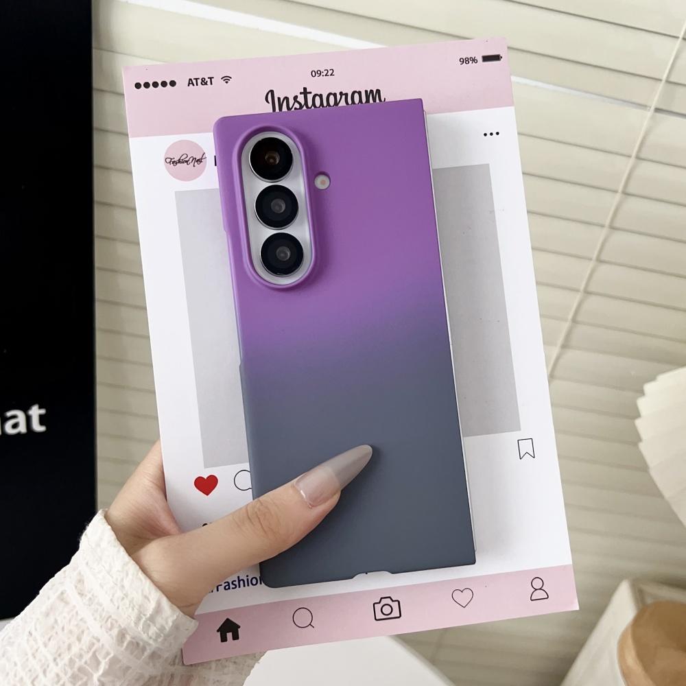 Gradient Colorful Ultra Thin Hard PC Case For For Samsung Galaxy Z Fold7 6 5 4 3 5G Shockproof Protection Cover For ZFold 7 6 5