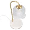 Candle Warmer Lamp Glass Marble Dimmable Electric Fragrance Candle Melter with 2 Bulbs for
