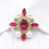 New 1pcs35 * 40MM Pearl Water Diamond Glass French Shirt Cufflink Set DIY Simple Cufflink Wedding Clothing Accessories