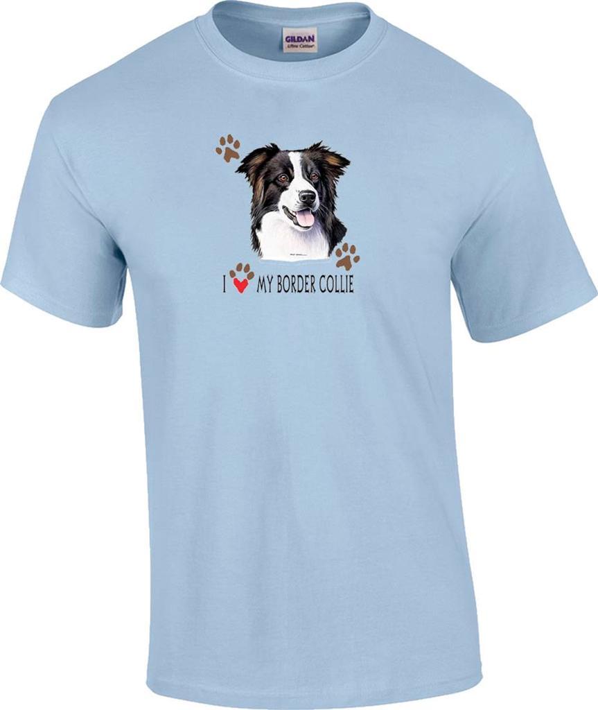 I Love My Border Collie Dog T-Shirt XL