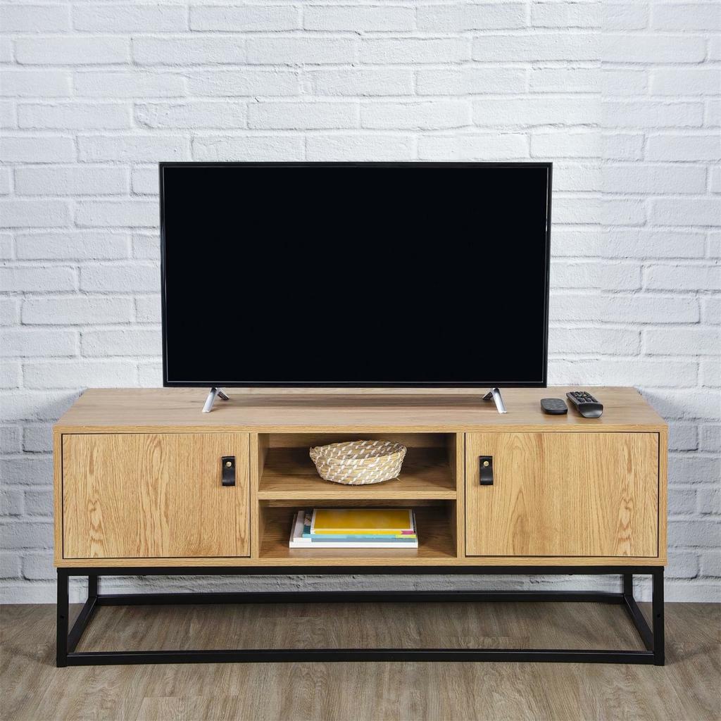 LOFT TV Cabinet Abbott Oak | Black | 117x48x39cm