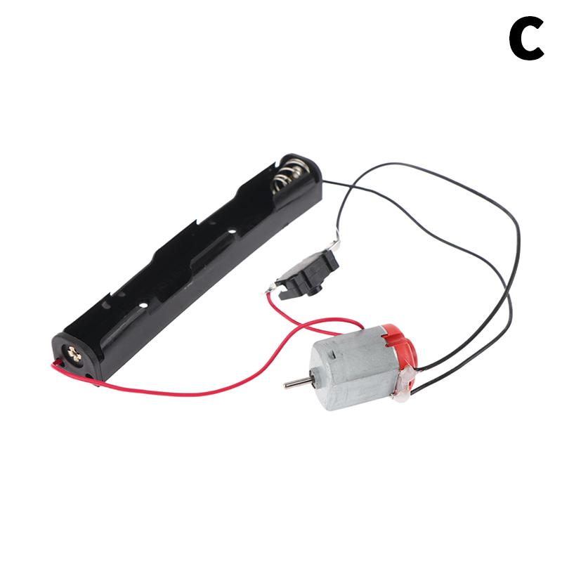 130 Motor Kit With 2x Battery Storage Case And Switch 16500 RPM Mini Student DIY Electronic Motor Circuit Models Kit