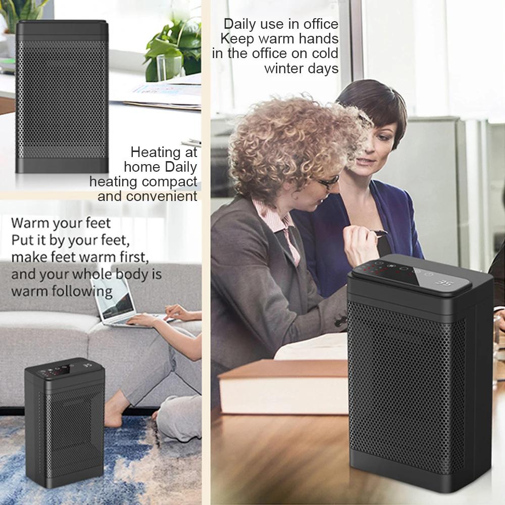 1200W priză UE Ventilator electric portabil PTC Încălzitor baie camera de zi Temperatură constantă fixă scuturare cap telecomandă mașină de încălzit casă