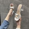 French High Heels Fairy Style Transparent Crystal Sandals Summer 2025 New Fashion Versatile Sandals Women's Outer Wear
