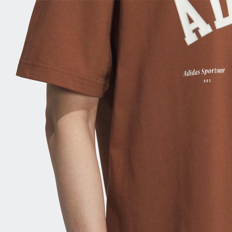 Adidas Sportswear Short Sleeve Logo Print T-Shirt Men Tops Brown IS4961