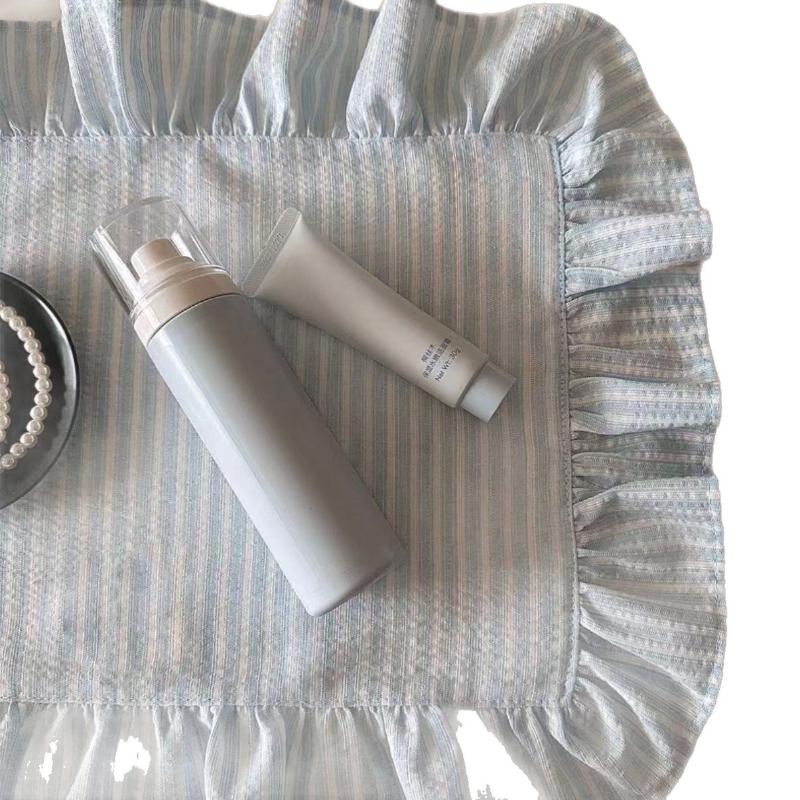 

Набор подставок под тарелки в розово-голубую полоску с оборками Милый декор стола для кухни, столовой, вечеринки на завтрак Напин 90x40 cm