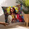 Jesus Christus Kissenbezug Plüschstoff Weicher Kissenbezug Zweiseitiger Druck Kissenhülle Haushaltsgeschenke
