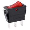 Heschen Rocker Switch ON-Off SPST 3 Terminals Red Light 16A 250VAC 5Pack