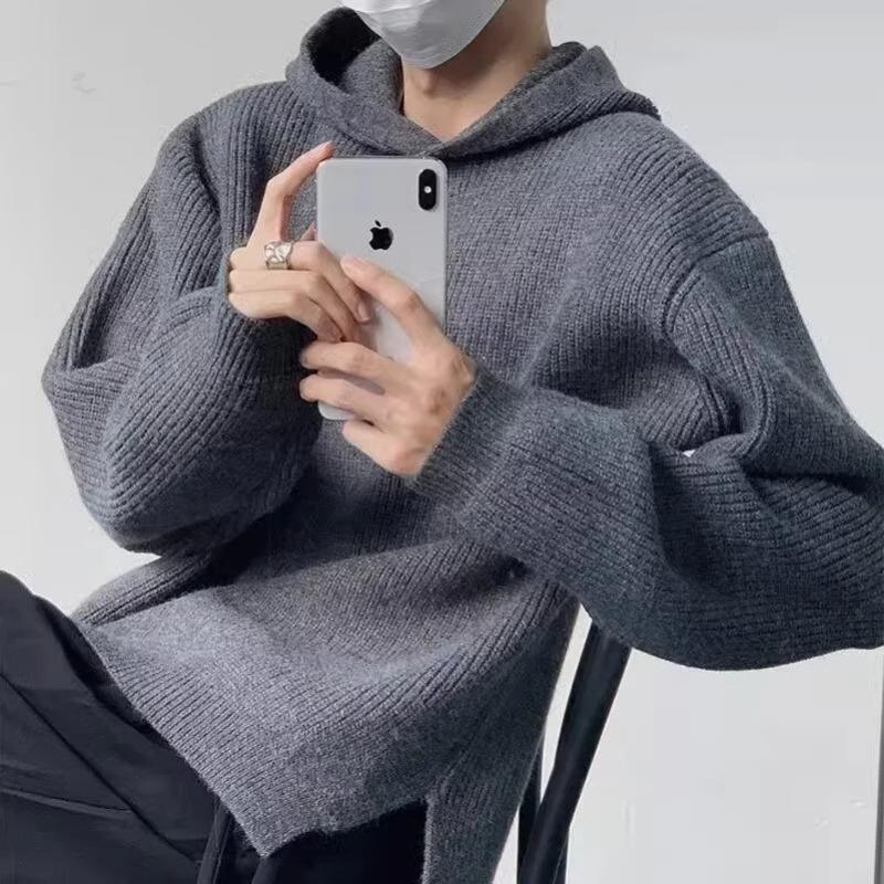 Hooded Sweater Men's Autumn and Winter Trendy Loose Versatile Thread Clothes