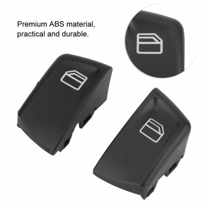 Pièces couvercle de commutateur de fenêtre 807624374022, couvercles de bouton de commutation de fenêtre pour Vito Viano W639 (noir)