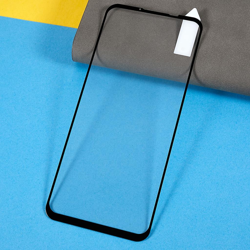 RURIHAI Aluminium-Silizium Glasfolie für HTC Desire 22 Pro 5G, Vollflächig klebend 2.5D Sekundär gehärtet 9H Abriebfestigkeit Vollbild HD Displayschutz