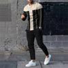 Men Sweatshirt Sweatpants Sets Print Men's Clothing T Shirt Pants Suits Oversized T-shirts Trousers Outfits Male Tops Tracksuits