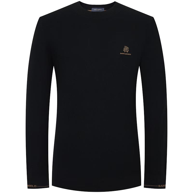 Baoxiniao Men's Round Neck Business Casual Wool Blend Sweater