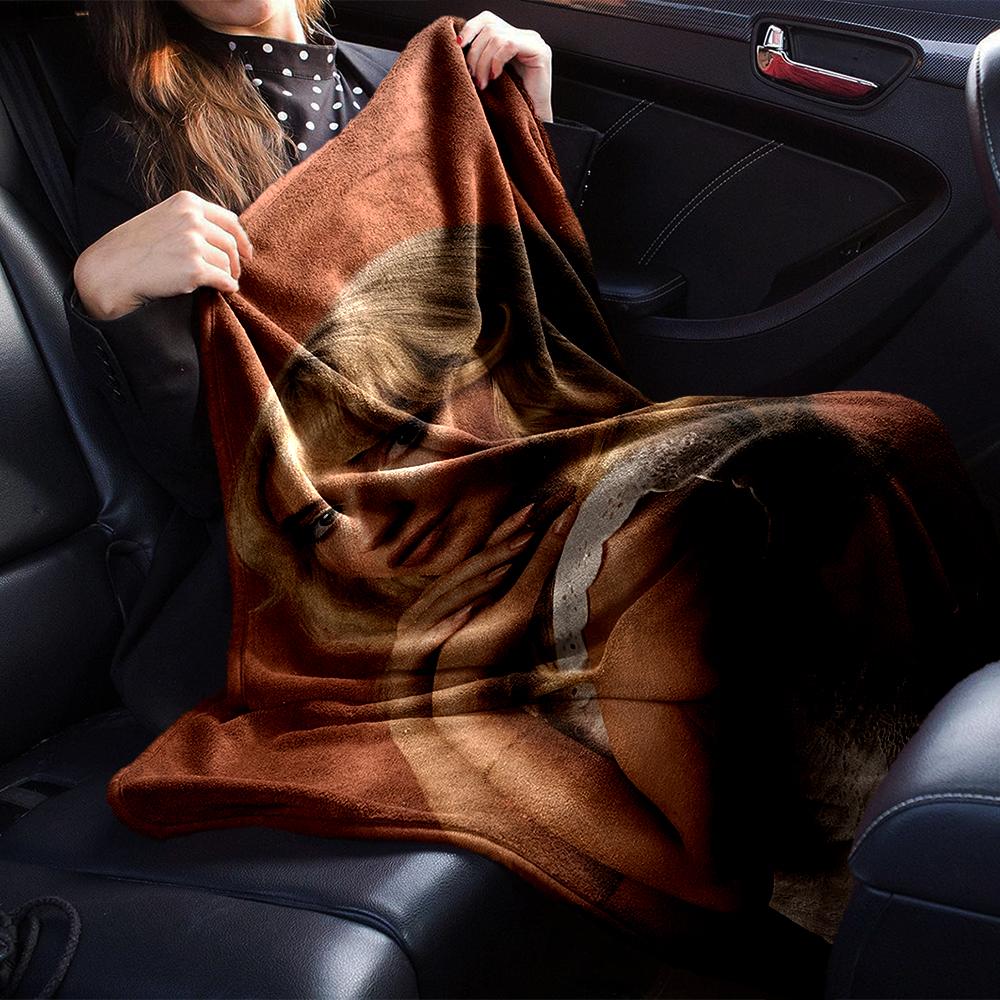 Blonde Floral Dress Blanket Soft Throw Blanket For Home Bedroom Bed Sofa Travel Office Solid Christmas Blanket