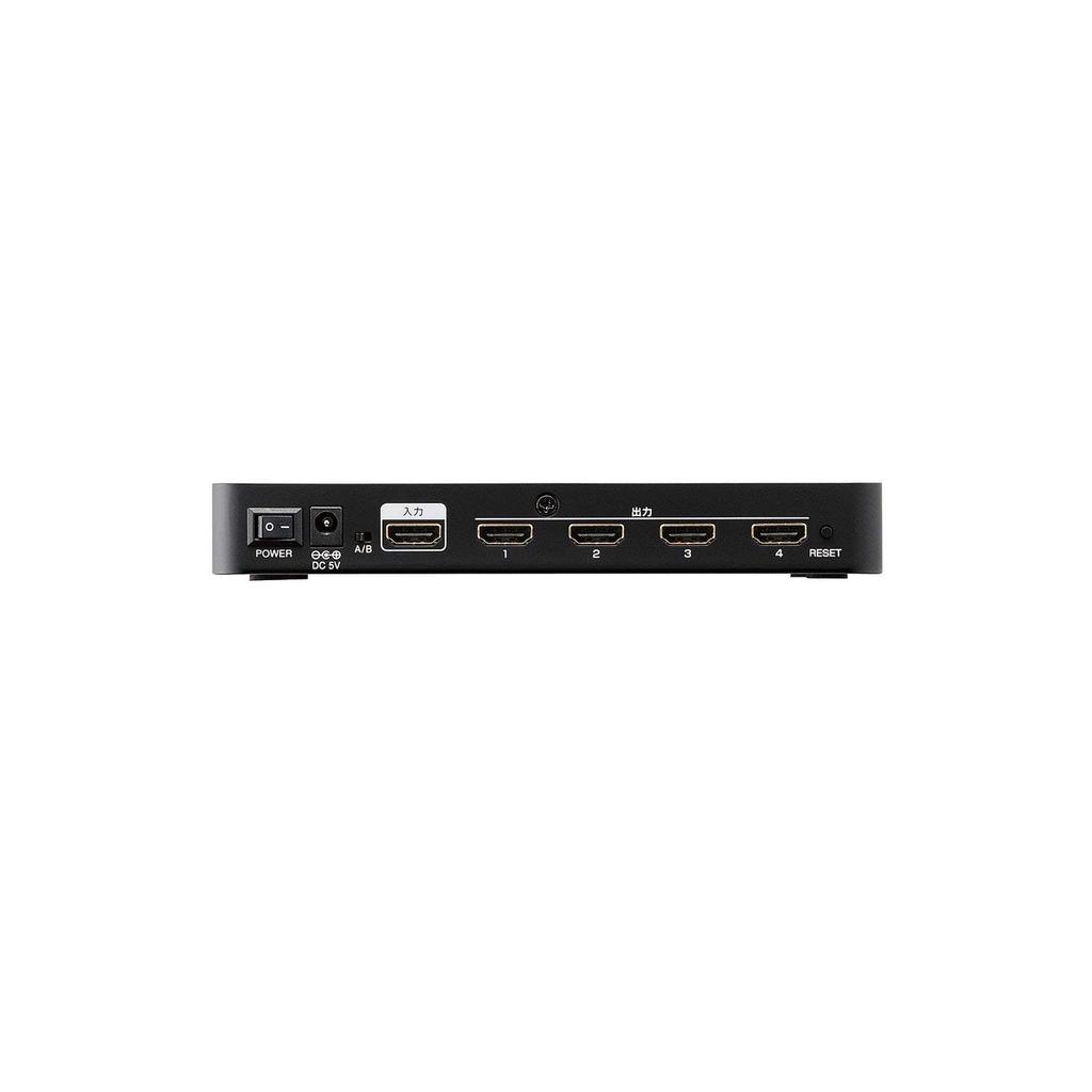 ELECOM HDMI 1 4 Full HD Splitter, Input, Outputs, 4K, VSP-HD14BK