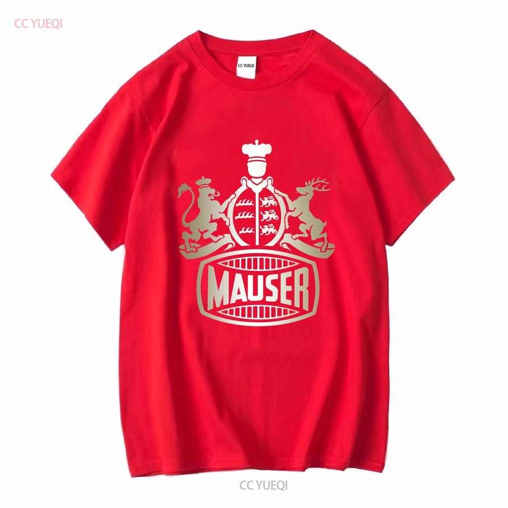 Mauser Feuerwaffen T-Shirt Deutsche Waffen k98 WW1 WW2 Logo Herren Waffe Deutschland lang- oder kurzärmlig Vintage Gewaschen homme