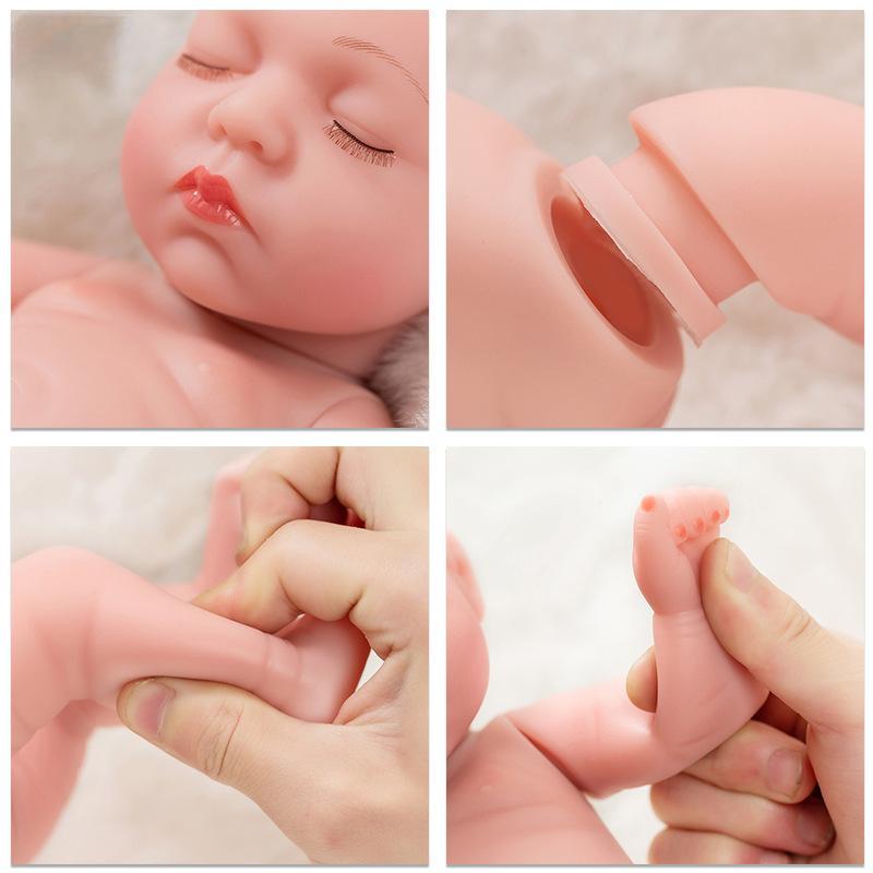 30CM Waschbar Lebensechte Weiche Hand-gemalt Simulation Baby Reborn Puppe Kinder Begleiten Spielen Puppe