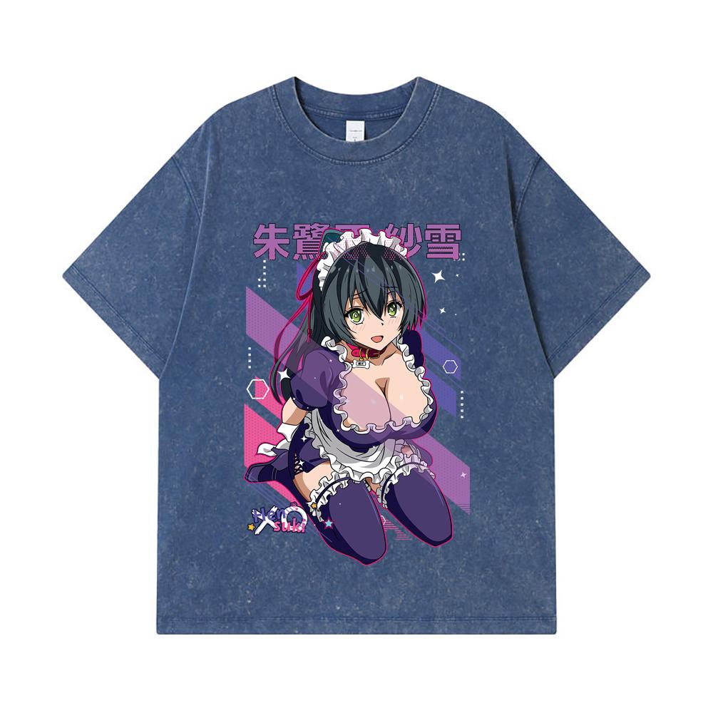 275 GSM Washed T-shirts 100% Cotton Hensuki V1 Sayuki Print Unisex Heavy Cotton T Shirt