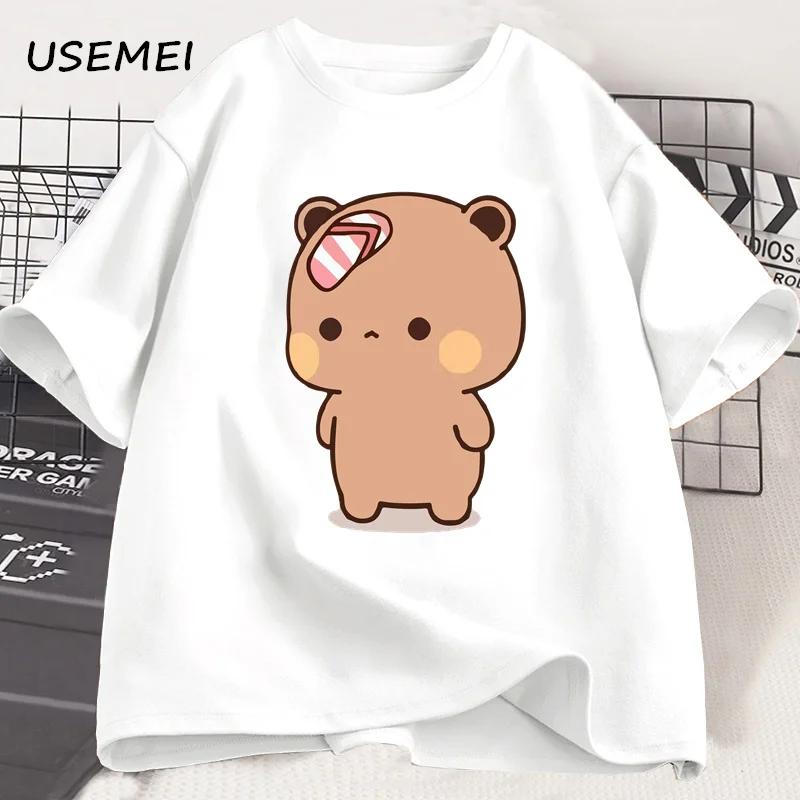 Panda Bear Bubu Throwing Flip Flop To Dudu T-shirt Men Women Funny Couple T Shirt Casual Cotton Fashion Cute Tshirt Valentines