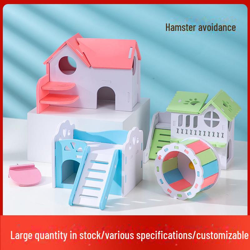 

«Игровой набор для хомяка Golden Bear»: Домик для питомца, спальное гнездо, качели, подвесной мост, аксессуары для клетки springboard синий