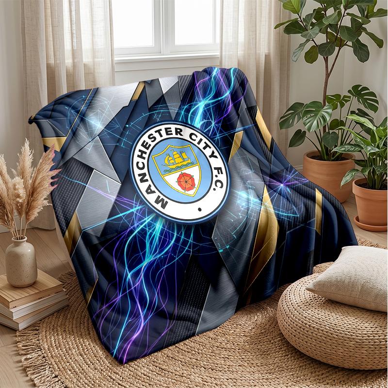 Manchester City Theme blanket Soft Flannel Blanket Plush Throw Blanket Cozy Sofa Bed Blanket for Home Decor