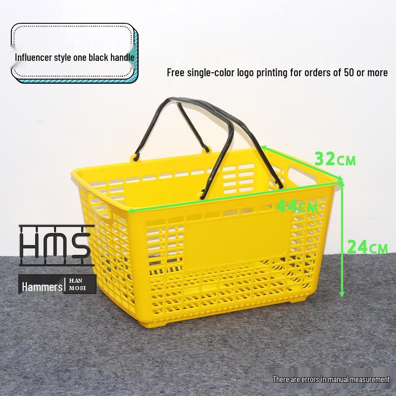 Thickened Handheld Plastic Shopping Basket - Suitable for Snacks, Household Vegetables, and Convenience Stores