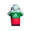 Adidas Warm Color Block Sports Hooded Down Jacket Women Jacket Green GF0015