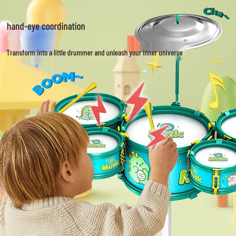 Children's Jazz Drum Set Toy: Percussion Instrument for Kids 1-6 Years, Early Education Gift