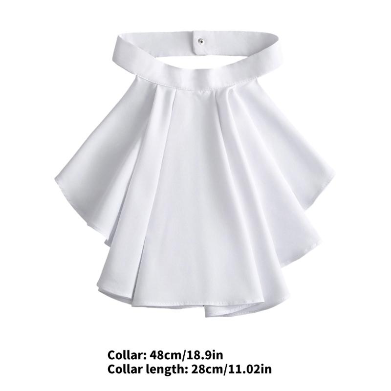 Elegant Pleated Collar Detachable Layered Neck Accessory For Women Men Kids Comfortable Polyester Fashion