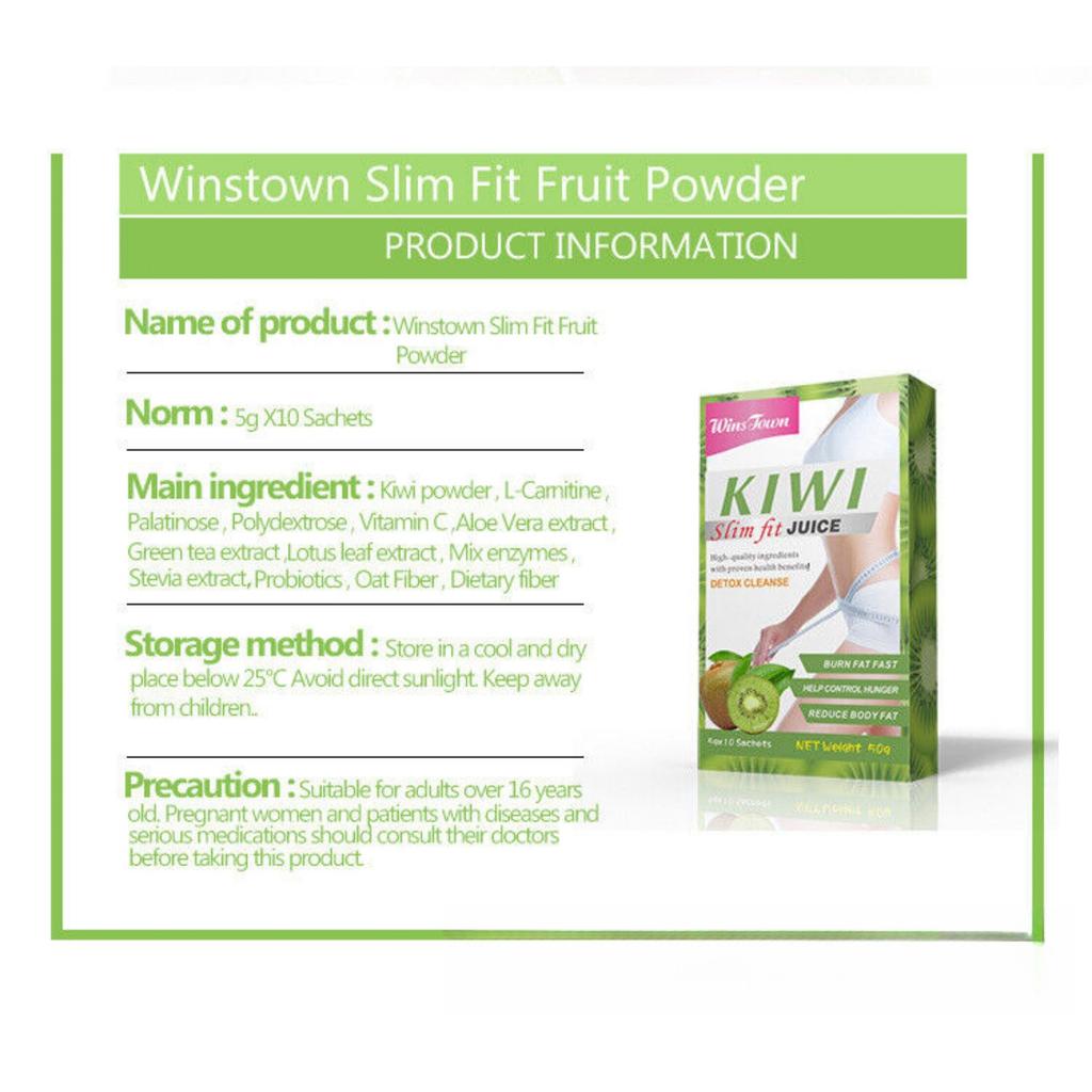 Slim Fit Juice Weight Loss Instant Kiwi Lemon Powder Pineapple Juice Slim Tea