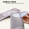 Non-slip gloves for women, velvet warm and windproof, outdoor waterproof, windproof and cold-proof, electric vehicles can turn over fingers