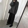 Korean Style Loose Faux Mink Velvet V-neck Cardigan Coat for Women