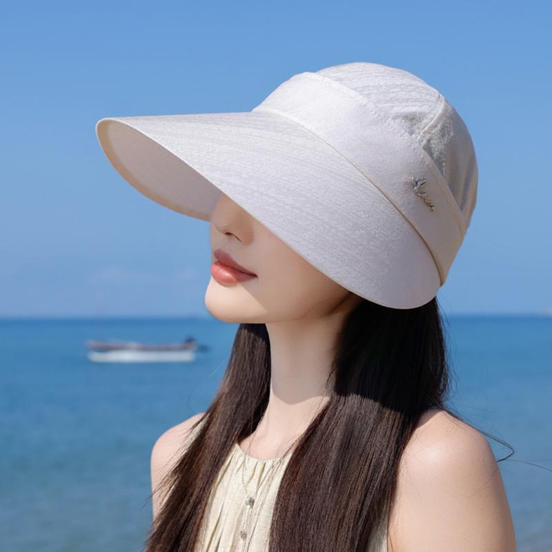 Summer Wide Brim Sun Hat With Removable Hat Top Breathable Sunshade For Outdoor Activities