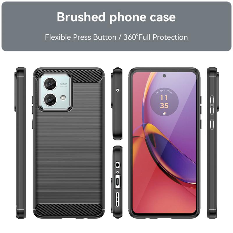 For Cover Moto G84 Case Moto G84 Capas Armor Phone Bumper Back Shockproof Soft TPU Carbon Fiber Fundas Motorola Moto G84 G 84