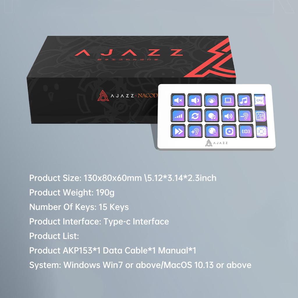Ajazz AKP153E Desktop Controller International Edition Quick and Easy To Use.