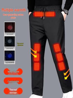 Smarte USB-beheizte Zehn-Zonen-Fleece-gefütterte Baumwollhose für Männer und Frauen