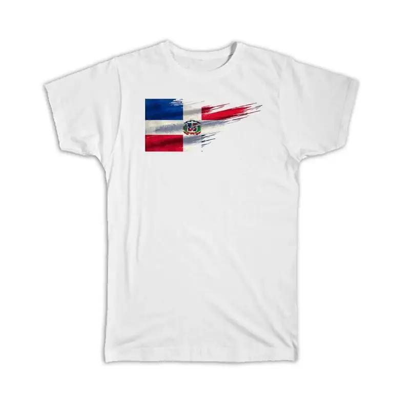 Dominikanische Republik Flagge Modernes Land Expat T-Shirt