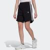 Adidas Originals Stripe Print Straight-Leg Casual Shorts Women Bottoms Black HM2137