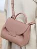 Polene Lychee Pattern Genuine Leather Crossbody Bag - Niche Design Handbag