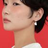 Geegee [silver925] Baroque Pearl Navi Earring