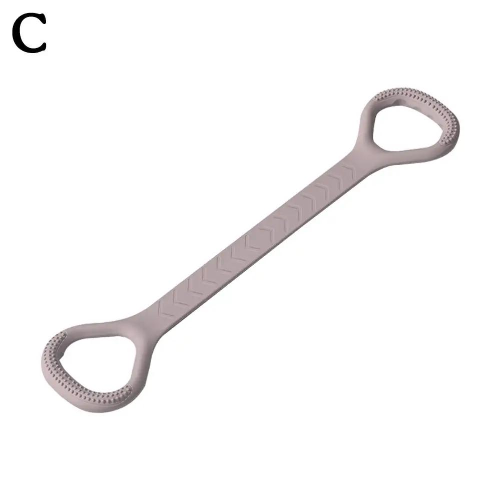 Silikonový posilovací pás ve tvaru osmičky na ruce, záda, ramena, lano na jógu a protahování, elastický posilovací pás