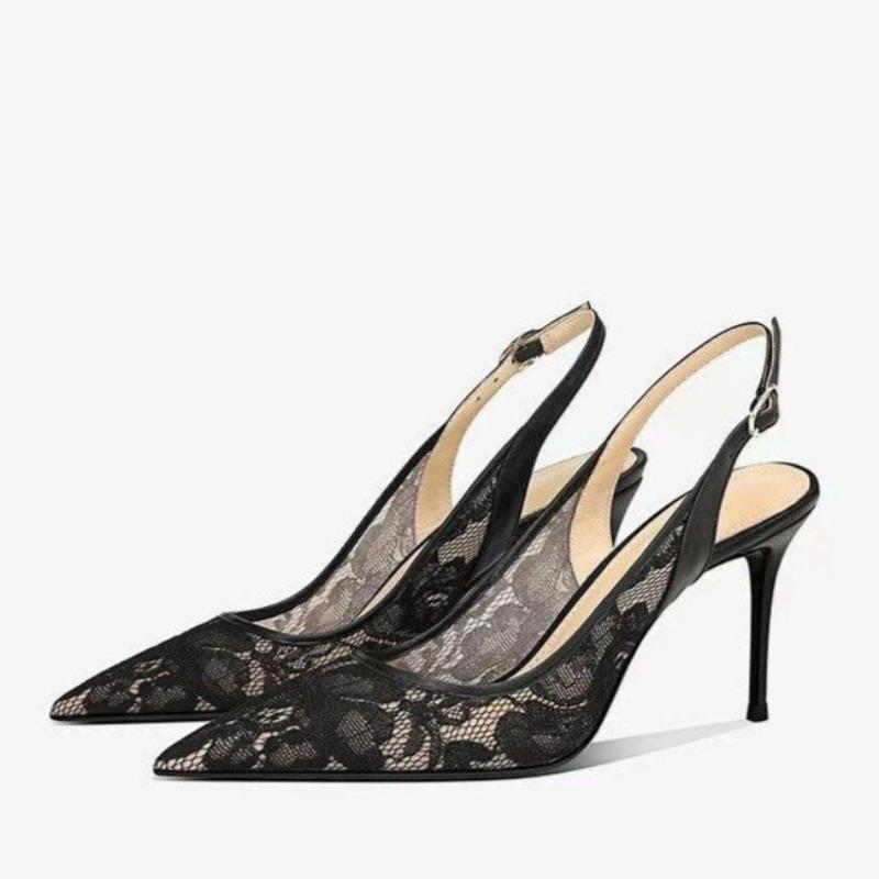 

Туфлі-човники на шнурівці на високих підборах Жіночі 2024 Нові Дизайнерські Сексуальні Елегантні Зручні Вечірні Туфлі на Високих Підборах Жіноче Взуття для Жінок 37 чорний