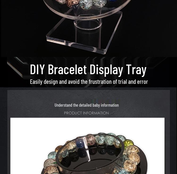 Jade & Emerald Bracelet with Acrylic Bead Display Stand