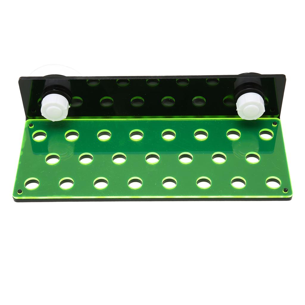 Coral Frag Rack Fluorescent Green 23 Plug Holes Suction Cup Fixing Acrylic Coral Holder for